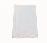 Southern Proper Blanks - Burp Cloth - Picot Trim: Terry Cloth / (New White)White with White trim - Pisgah Needleworks