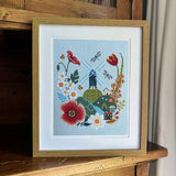 Windmill & Flowers Cross Stitch Kit – Love Poppet (16ct Aida)