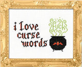 Subversive Cross Stitch - I Love Curse Words Deluxe Cross Stitch Kit - Pisgah Needleworks