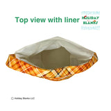 Holiday Blanks - Halloween plaid with pumpkins design basket embroidery blanks: Orange - Pisgah Needleworks