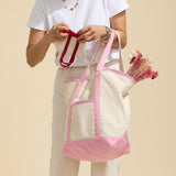 Lilla Haven - Ecofriendly Basic Cotton Canvas Everywhere Carry Tote Bag with Charm Holder: Light Blue / One size / 5DG78048 - Pisgah Needleworks