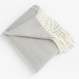 Fennco Styles - Herringbone Throw Blanket with Fringe: Camel - Pisgah Needleworks
