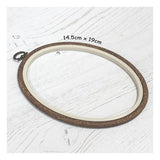 Nurge - 14.5 x 19cm (51/2 x 71/2") Nurge Flexi Hoops Oval: Sand - Pisgah Needleworks