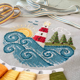 Love Poppet – Going Coastal Cross Stitch Kit | Seaside-Themed Needlecraft