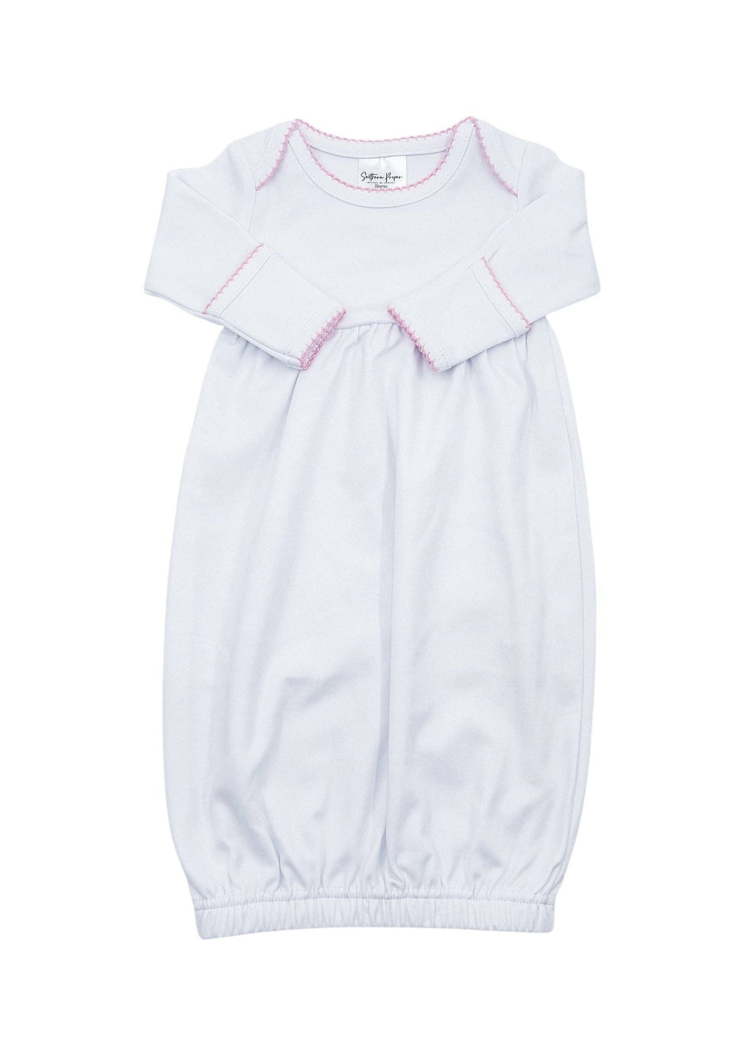 Southern Proper Blanks - Gowns - Picot Trim: 0-6 Month / Light Pink - Pisgah Needleworks