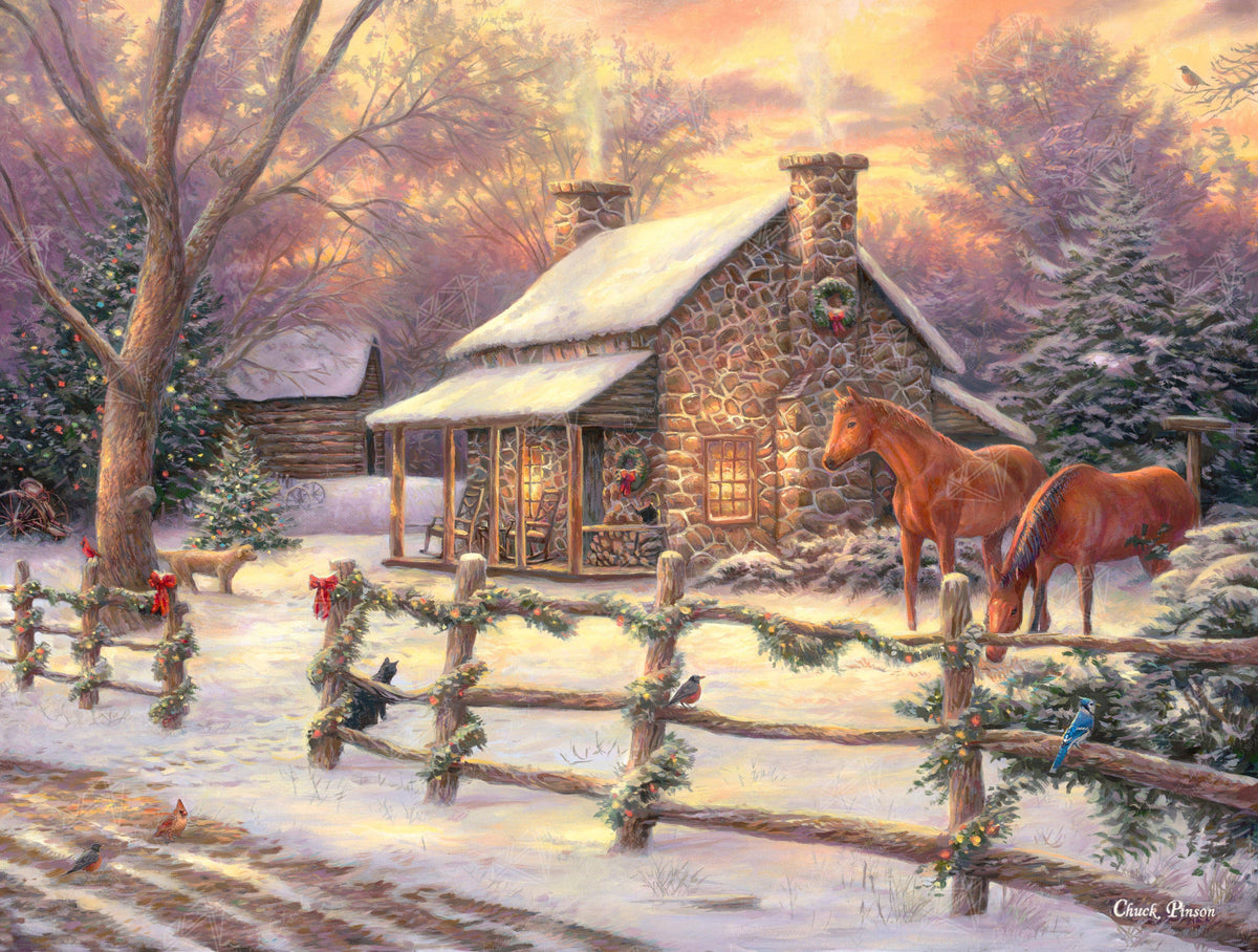 Diamond Art Club - Marianne's Winter Hideaway: Square With 57 Colors Including 4 ABs / 64,532 / 29" x 22" (74cm x 56cm) - Pisgah Needleworks