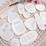 Olmsted Needlework Co. - Hearts Stick and Stitch Embroidery Patterns - Pisgah Needleworks