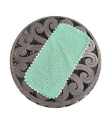 THE ROYALTY COLLECTION - Gingham Baby Burp Cloth With Ric Rac: Light blue - Pisgah Needleworks