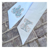 White Linen Blend Sash – Royalty Collection (54")