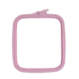 Nurge - Nurge Square Plastic Hoops 195 x 220mm (8" x 9"): Pastel Pink / 220 x 195mm ( 8 3/4" x 7 3/4" ) - Pisgah Needleworks