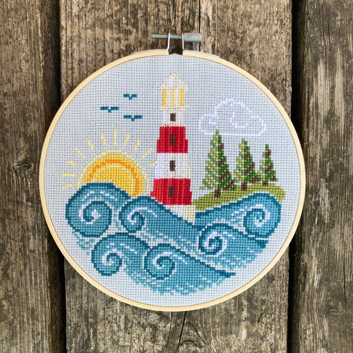 Love Poppet – Going Coastal Cross Stitch Kit | Seaside-Themed Needlecraft