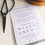 Olmsted Needlework Co. - Insect Stick and Stitch Embroidery Patterns - Pisgah Needleworks