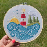 Love Poppet – Going Coastal Cross Stitch Kit | Seaside-Themed Needlecraft