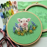 Jessica Long Embroidery – Posing Piglet Embroidery Kit