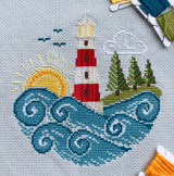 Love Poppet – Going Coastal Cross Stitch Kit | Seaside-Themed Needlecraft