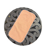 THE ROYALTY COLLECTION - Gingham Baby Burp Cloth With Ric Rac: Pink - Pisgah Needleworks