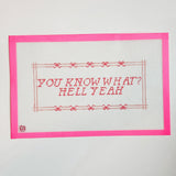 Cotswold Co Designs - Cheeky Saying Bow Needlepoint Canvas 13 Mesh 10x6” - Pisgah Needleworks