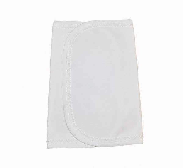 Southern Proper Blanks - Burp Cloth - Picot Trim: Terry Cloth / (New White)White with Pink trim - Pisgah Needleworks