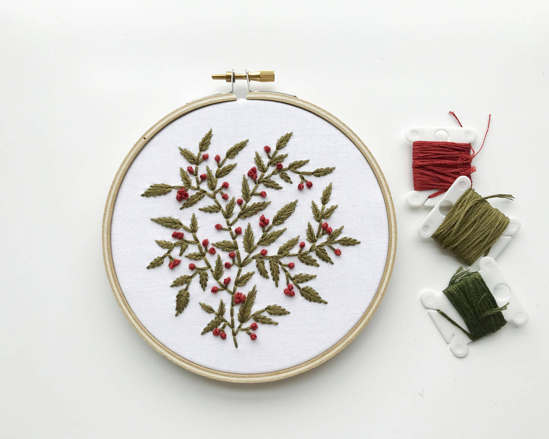 Urbann Nest - Holly Embroidery Kit - Pisgah Needleworks