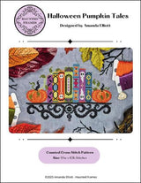 Halloween Pumpkin Tales Cross Stitch Pattern – Haunted Frames by Amanda Elliott