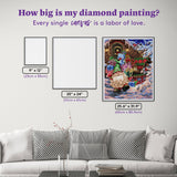 Diamond Art Club - Filling the Sleigh: Square with 62 Colors including 1 AB and 3 Fairy Dust Diamonds / 84,825 / 25.6" x 31.9" (65cm x 80.9cm) - Pisgah Needleworks
