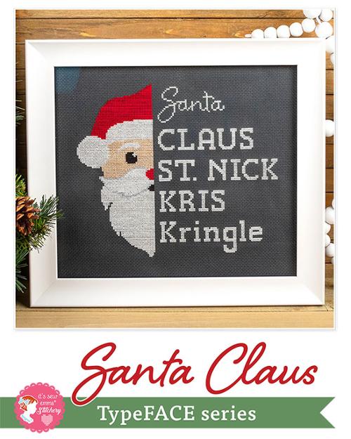Santa Claus TypeFACE – Christmas Cross Stitch Pattern by It’s Sew Emma