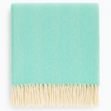 Fennco Styles - Herringbone Throw Blanket with Fringe: Red - Pisgah Needleworks