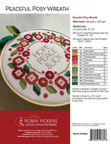 Peaceful Posy Wreath – Cross Stitch Pattern by Robin Pickens