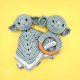 Hardicraft USA - DIY Crochet Kit - Elephant Cuddle Cloth - Pisgah Needleworks