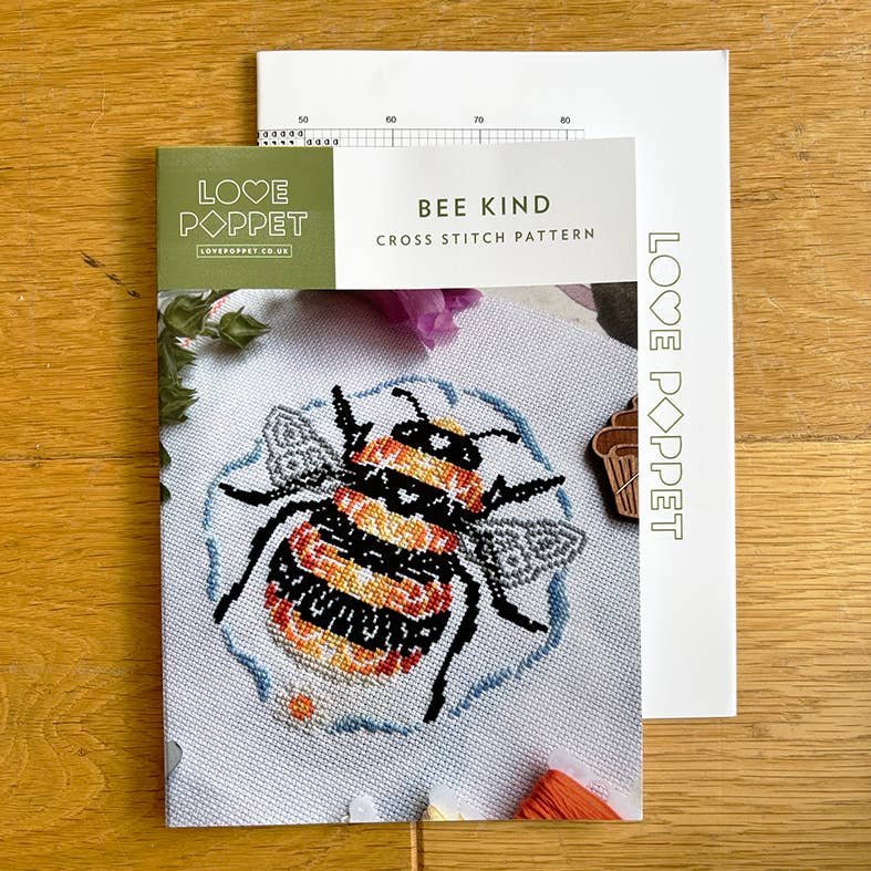 Bee Kind Cross Stitch Pattern – Love Poppet Printed Chart