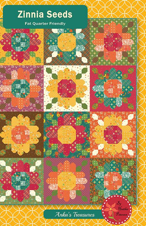 Zinnia Seeds Quilt Pattern by Anka’s Treasures for Moda Fabrics