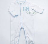 Southern Proper Blanks - Footies - Picot Trim: White w/Pink / 0-3 - Pisgah Needleworks