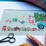 Driving Home for Christmas Cross Stitch Pattern – Love Poppet Printed Chart