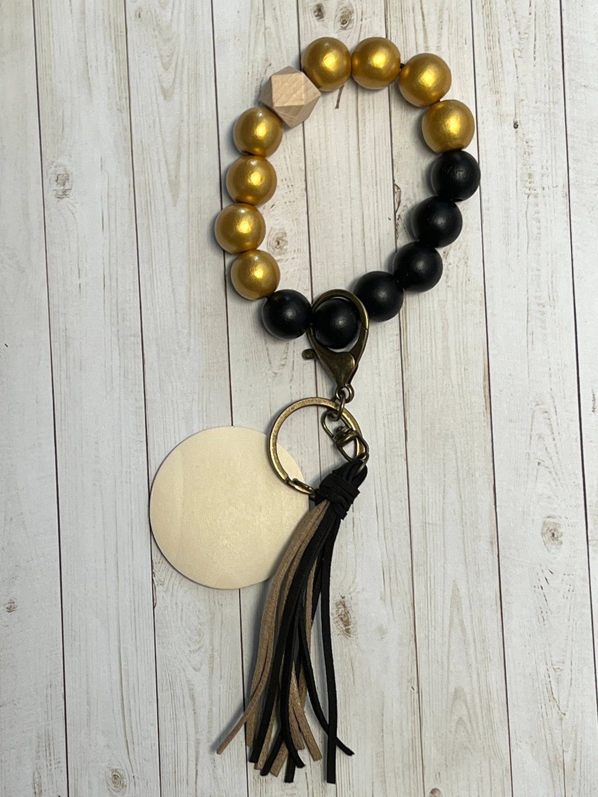 KW Laser Supplies - Black/Gold Wristlet - Pisgah Needleworks