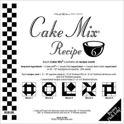 Cake Mix Recipe 6 Quilt Papers by Moda Fabrics