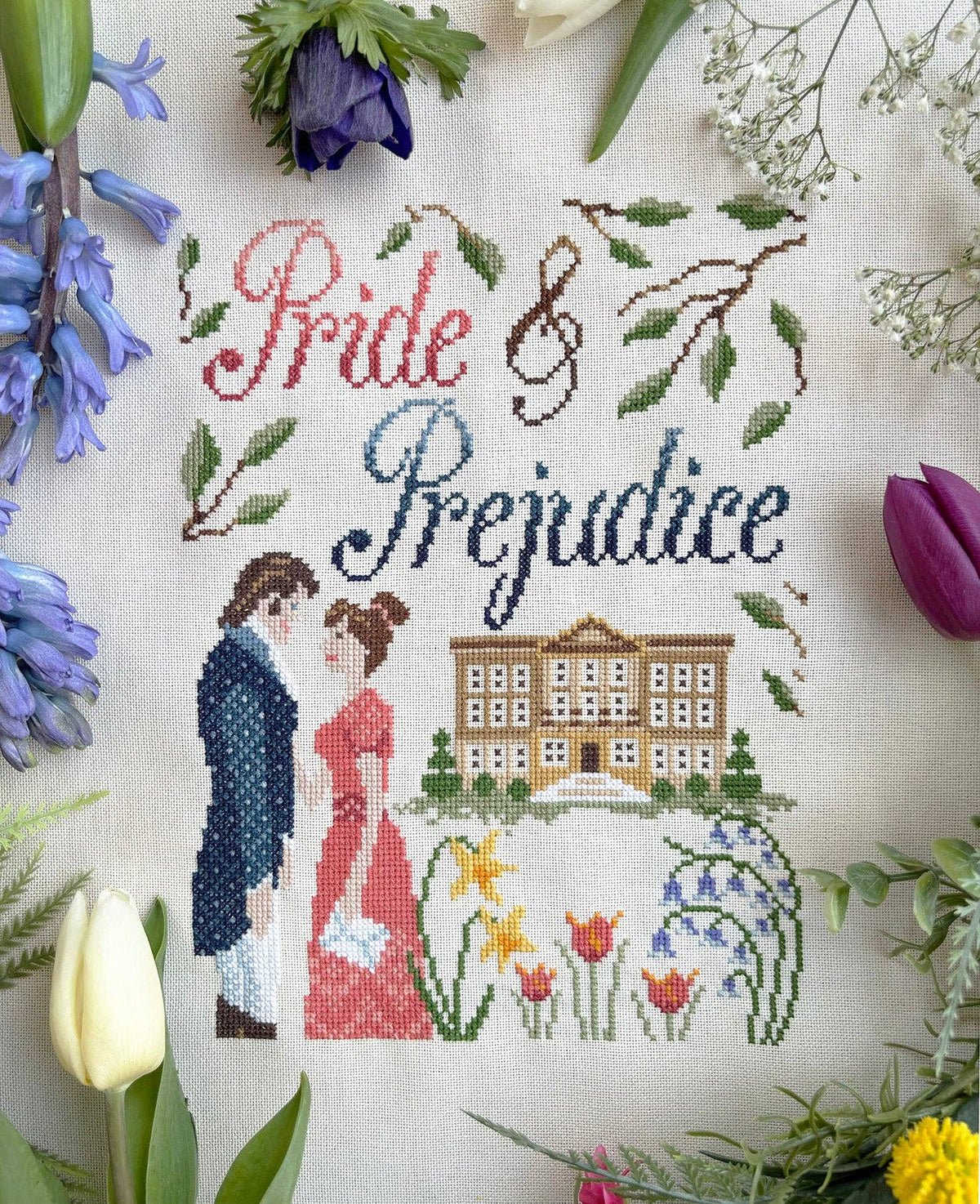 Pride & Prejudice Cross Stitch Kit – Love Poppet (32ct Evenweave)