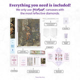 Diamond Art Club - Protection Runes: Square With 65 Colors Including 1 AB and 2 Fairy Dust Diamonds / 99,193 / 27.6" x 34.7" (69.9cm x 87.9cm) - Pisgah Needleworks