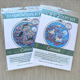 Jessica Long Embroidery - Cats & Full Moon Embroidery Kit: Black Cats