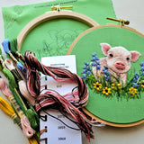 Jessica Long Embroidery – Posing Piglet Embroidery Kit