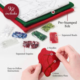 Bucilla North Pole This Way Felt Ornament Kit – Set of 6 Festive Christmas Ornaments