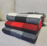 Fennco Styles - Classic Buffalo Plaid Decorative Throw Blanket: Red - Pisgah Needleworks