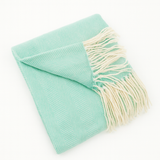 Fennco Styles - Herringbone Throw Blanket with Fringe: Camel - Pisgah Needleworks