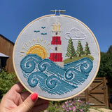 Love Poppet – Going Coastal Cross Stitch Kit | Seaside-Themed Needlecraft