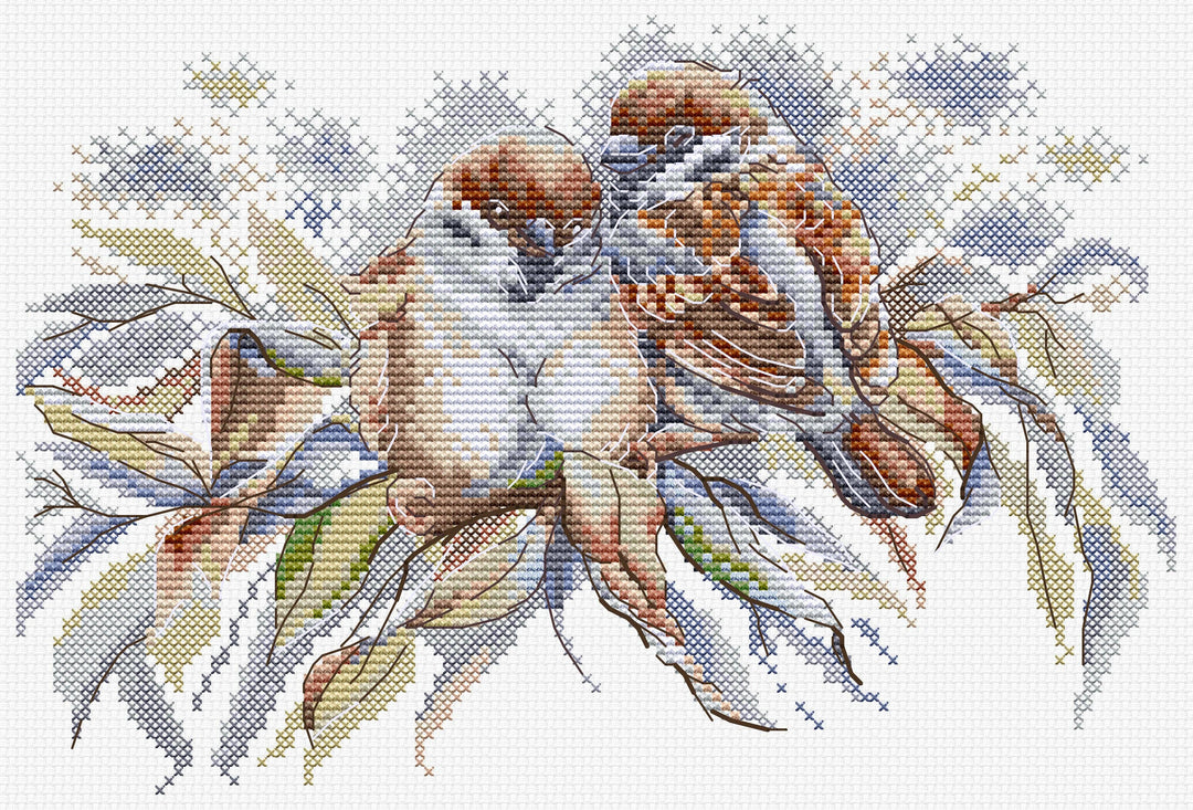 HobbyJobby - Cross Stitch Kit HobbyJobby - Field Sparrows - Pisgah Needleworks
