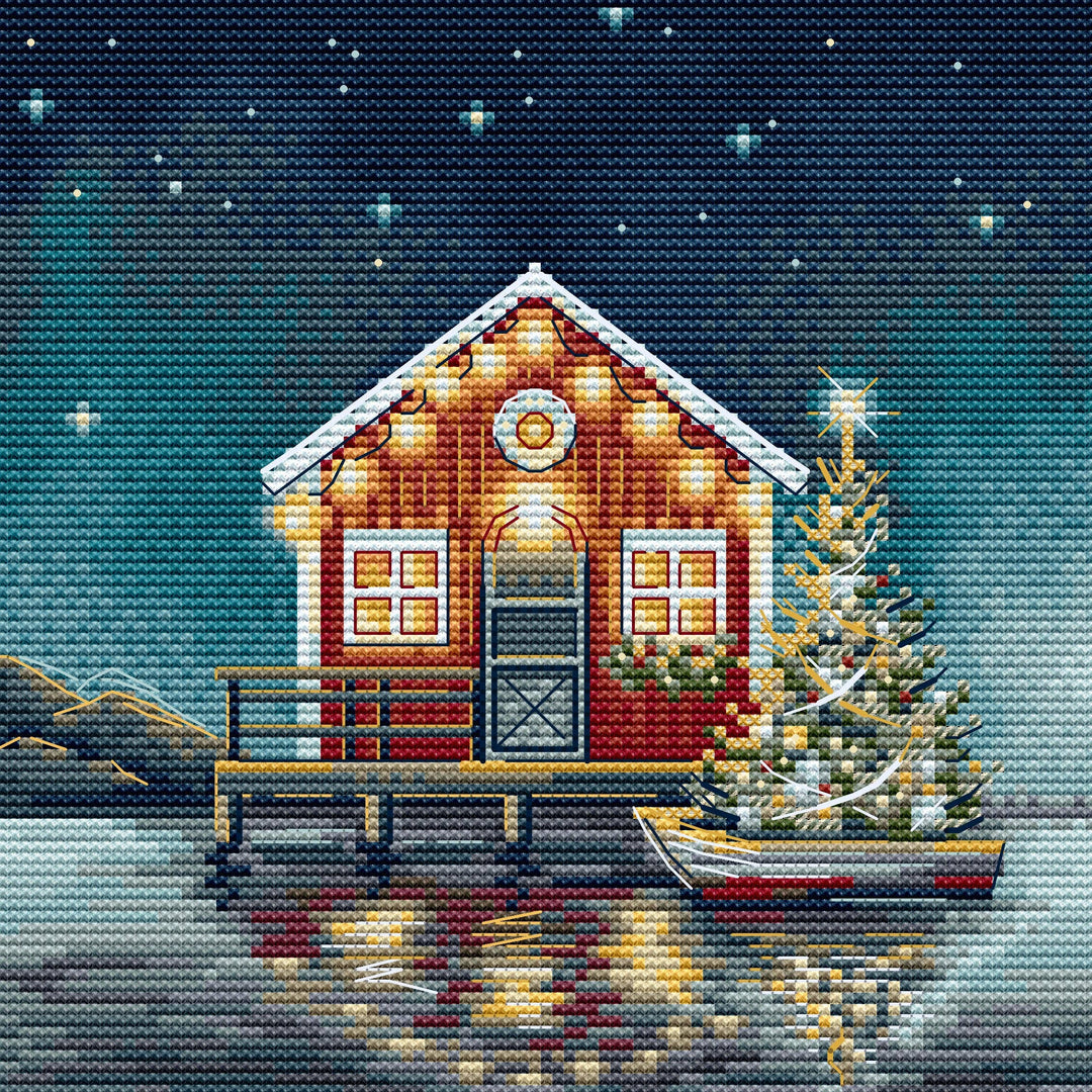 HobbyJobby - Cross Stitch Kit HobbyJobby - Christmas Night at The Pier - Pisgah Needleworks