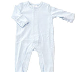 Southern Proper Blanks - Footies - Picot Trim: White w/Blue / 0-3 - Pisgah Needleworks