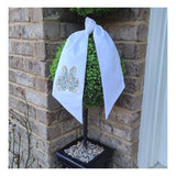 White Linen Blend Sash – Royalty Collection (54")