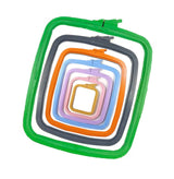 Nurge - Nurge Square Plastic Hoops 110mm  X 95MM (4.3" 3.75"): Green / 110 x 95mm ( 4.3" x 3.75" ) - Pisgah Needleworks