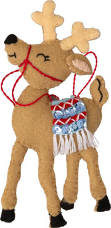 Bucilla North Pole This Way Felt Ornament Kit – Set of 6 Festive Christmas Ornaments