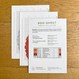 Boo Ghost Cross Stitch Pattern – Love Poppet Printed Chart